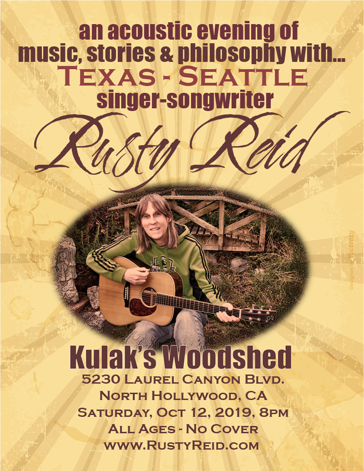 Rusty Reid, Los Angeles Solo Acoustic Concert